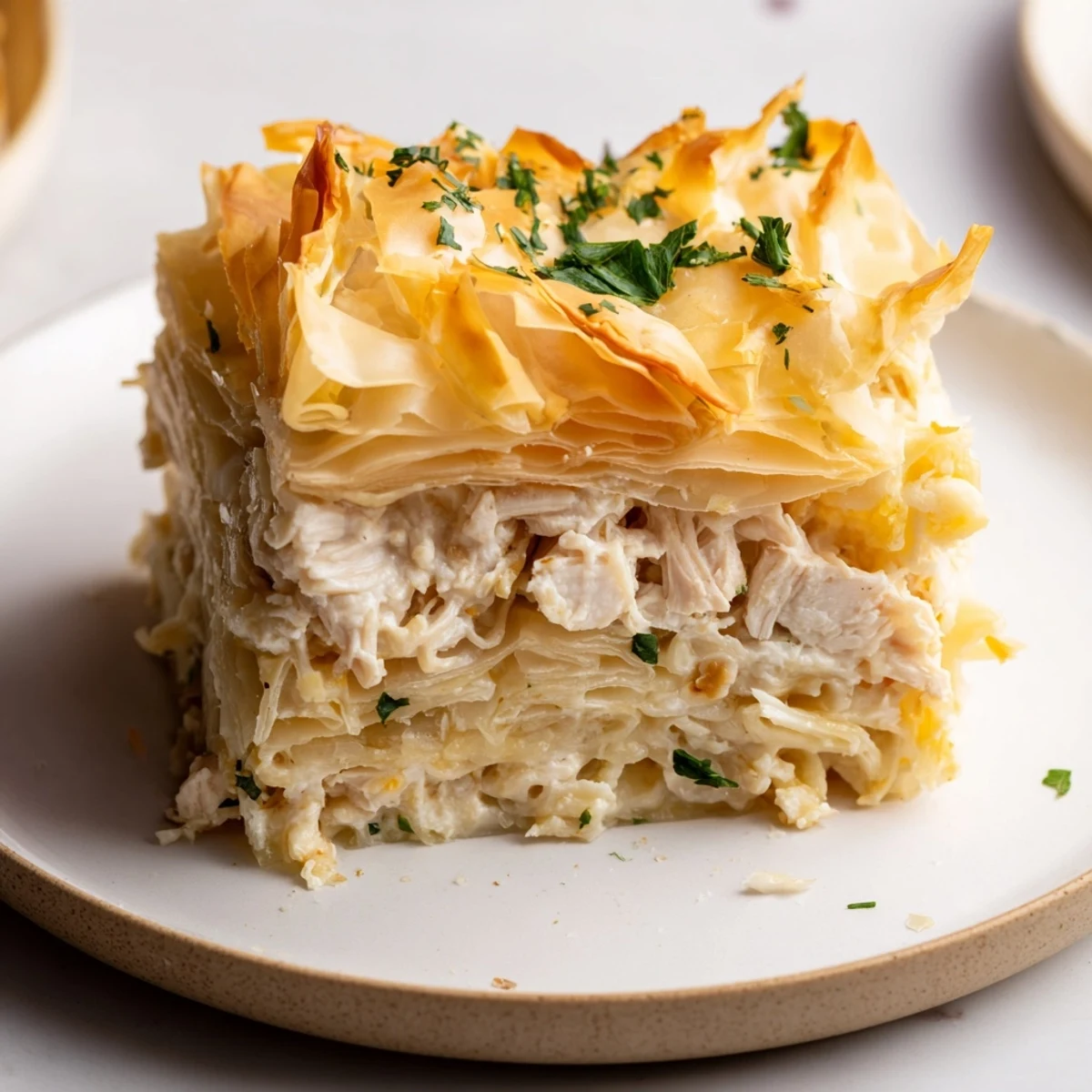 Chicken Pasta Crinkle Cake