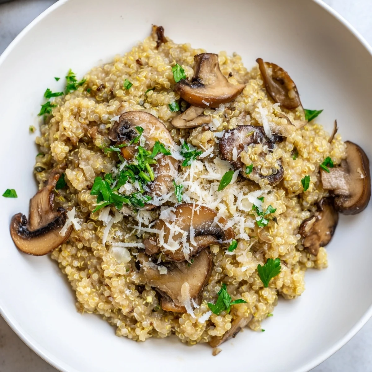 Mushroom Quinoa Risotto