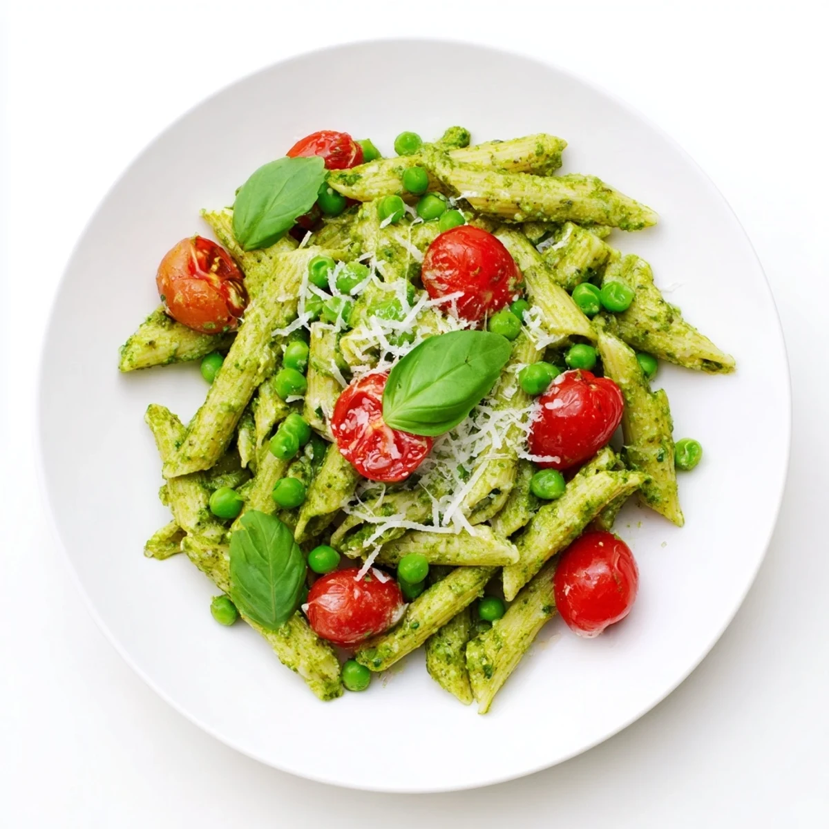 Served as a light lunch, Green Pesto Pasta Salad shines with extra-virgin olive oil.