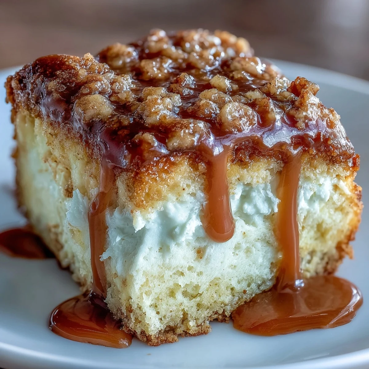 Warm Caramel Cream Cheese Bread loaf cooled on a wire rack, ready for breakfast or dessert.