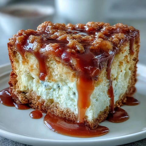 Freshly baked Caramel Cream Cheese Bread with a golden-brown crust and visible caramel swirls on top.