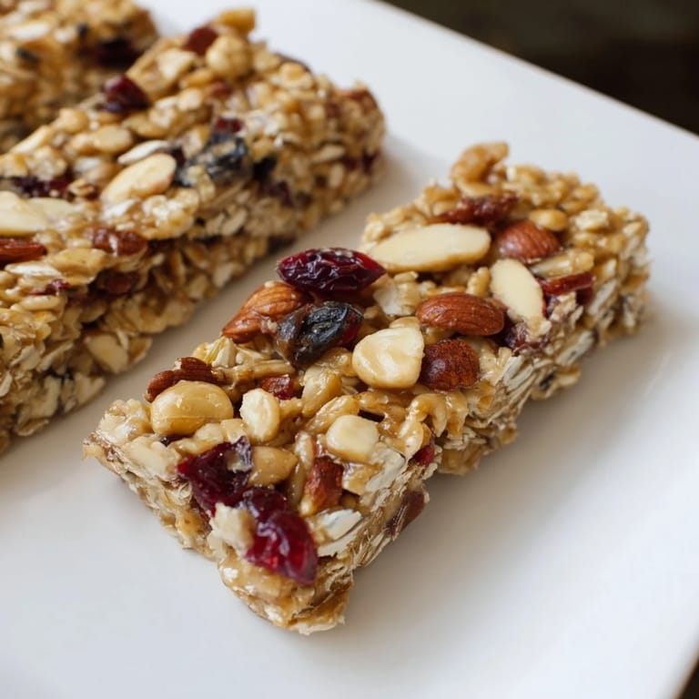 Close-up of hearty, gluten-free no-bake energy bars, perfect for a healthy and satisfying bite.