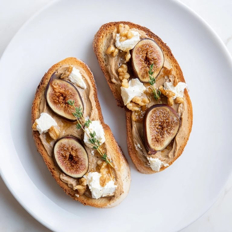 Enjoy The Royal Tapestry: Elegant appetizer featuring duck pâté, dried figs, goat cheese, and a sprinkle of walnuts.