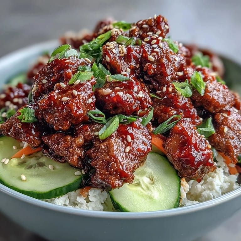 Easy Korean Beef Bowl with low-carb cauliflower rice, featuring vibrant julienned carrots, spicy beef, and optional kimchi for extra kick.