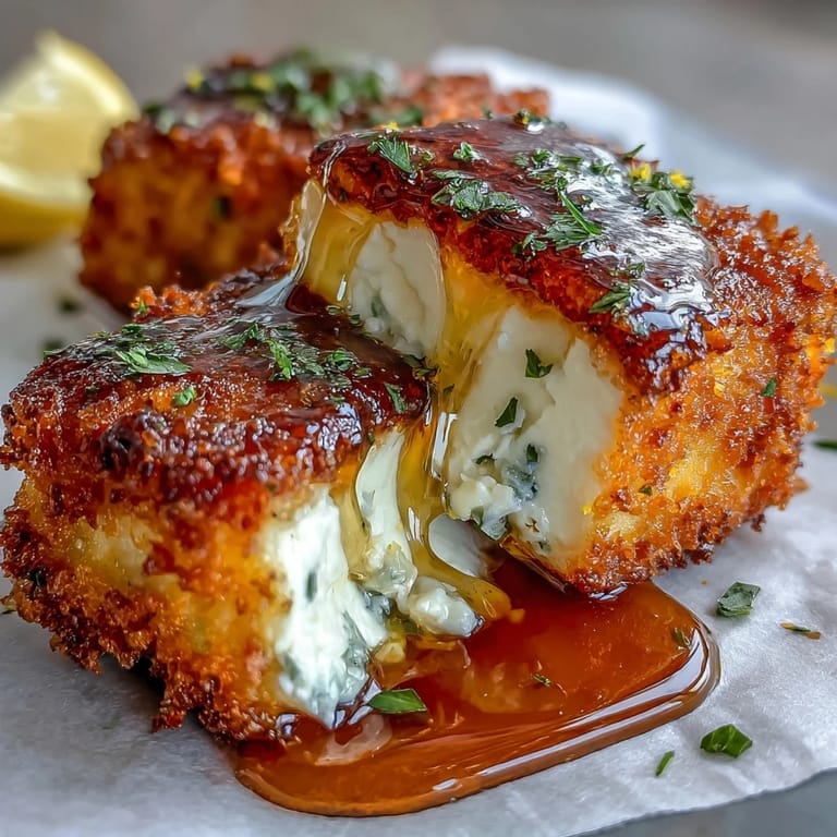 Warm, breaded feta cheese with a golden crisp, perfect appetizer.