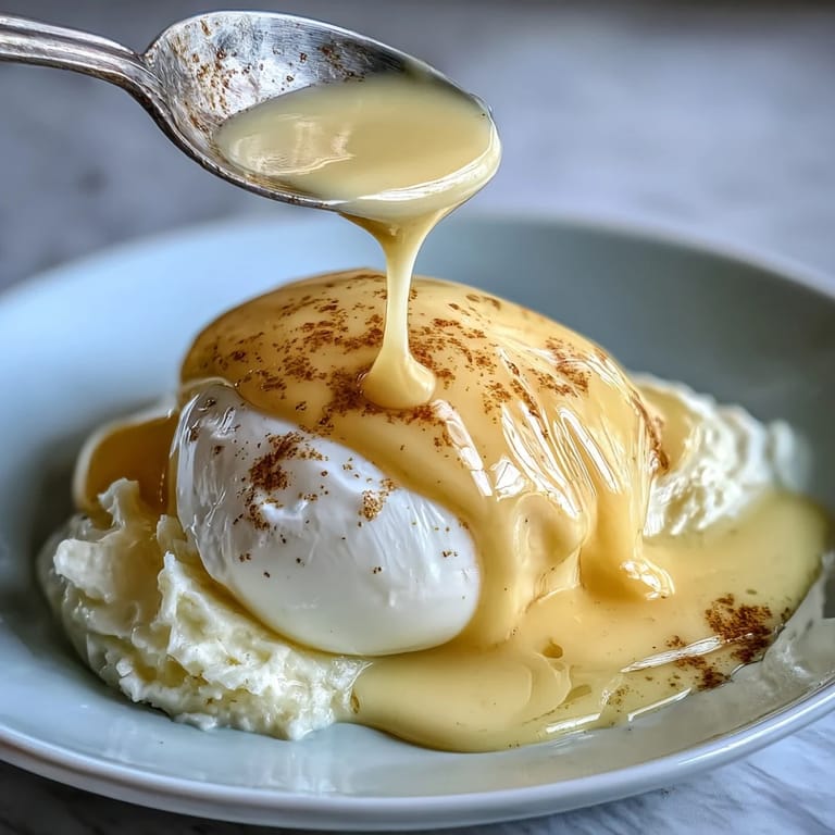 Velvety blender hollandaise sauce with a glossy finish, perfect for topping eggs Benedict or steamed vegetables.