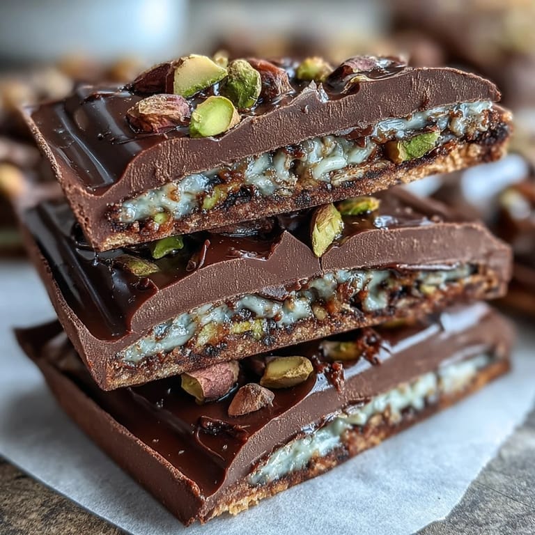 Gooey pistachio and crispy kataifi layered in this Viral Dubai chocolate bark.