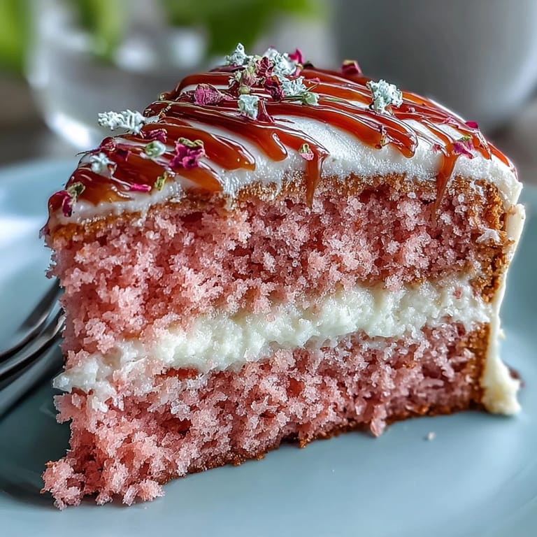 Celebratory Bridal Shower Rosé Velvet Cake, adorned with shimmering gold drip for special occasions.