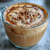 Creamy dandelion tea latte with oat milk and vanilla, a soothing caffeine-free drink topped with delicate foam.