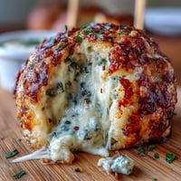 Golden baked Derby Party Olive Cheese Balls arranged invitingly on festive skewers.